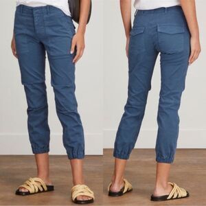 Nili Lotan French Cropped Military Pant in Blue Size 4